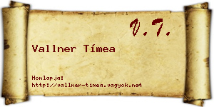 Vallner Tímea névjegykártya